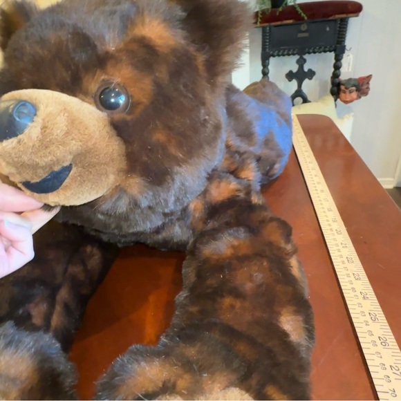 JLI The Petting Zoo? 90's Grizzly Brown Bear Plush 28" HUGE Christmas Gift MCM - Picture 6 of 16